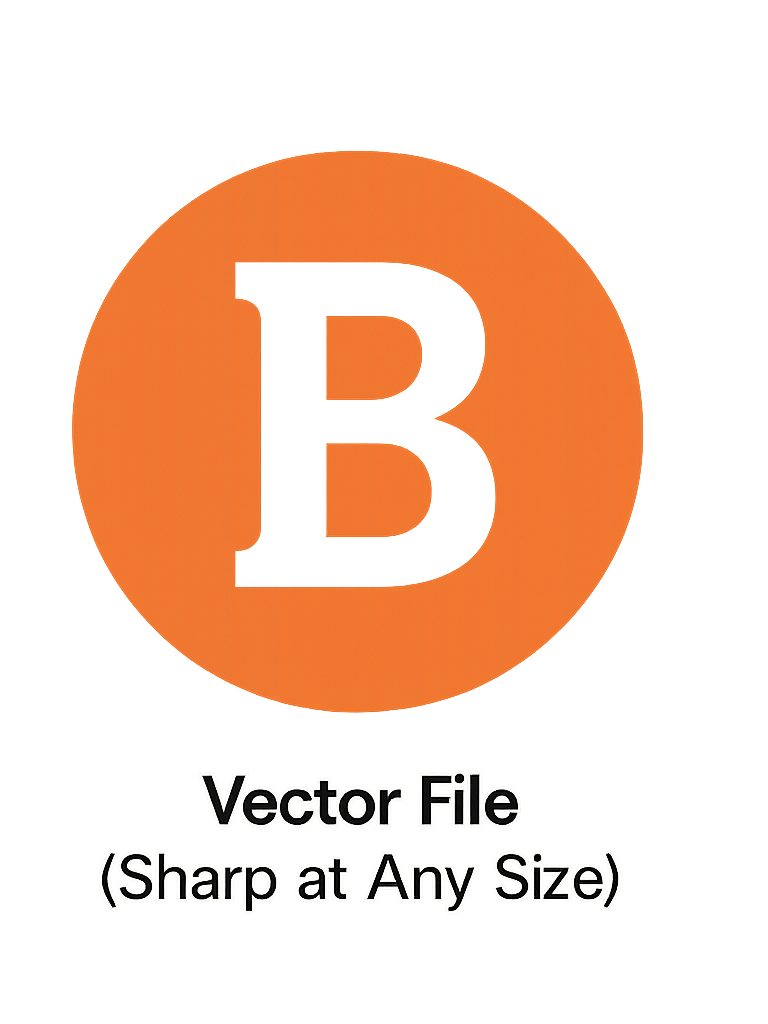 Vector file logo sharp at any size for printing